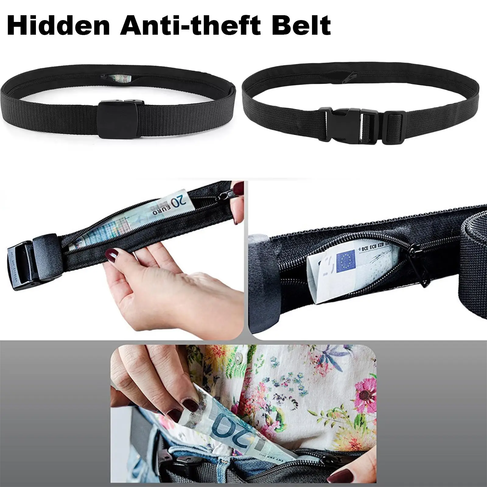 Поясной кошелек с защитой от кражи и скрытыми наличными |
