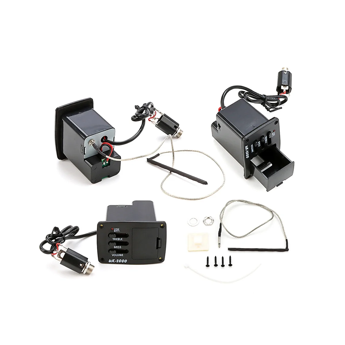 UK-2000 2-полосный эквалайзер Эквалайзер укулеле ПЬЕЗО пикап для фото аксессуары