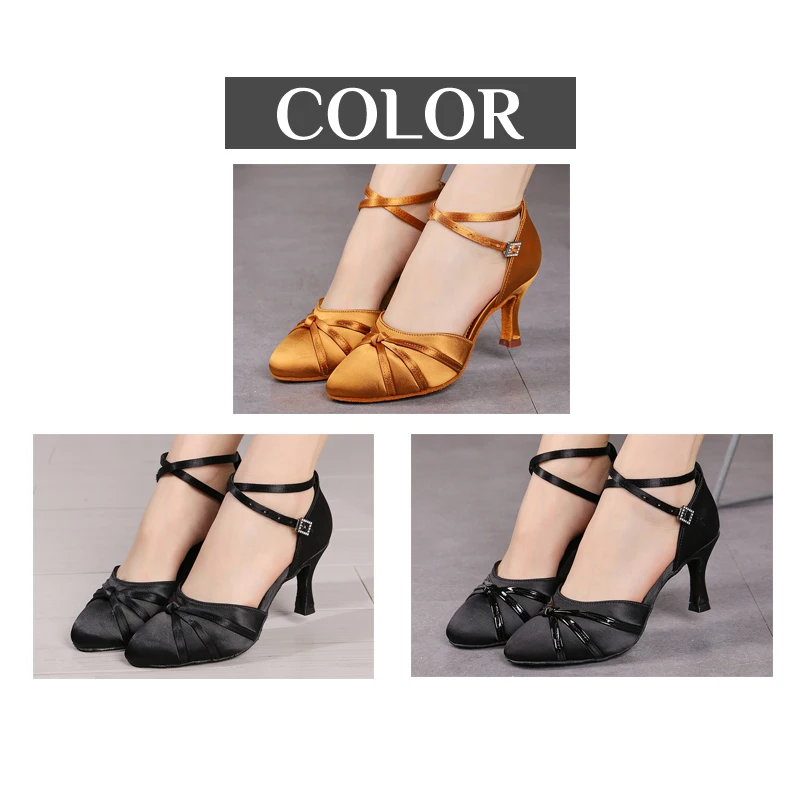 DKZSYIM Women Dance Shoes Ballroom Girls Latin Shoes Ladies Waltz Modern Jazz Comfortable Close Toe High Heel Dance Sneakers