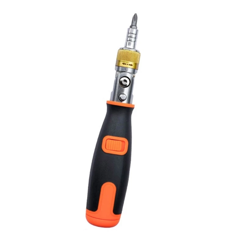 

Practical 10 in 1 1/4 Inch Hex Ratchet Screwdriver Set 180° Slotted Star Cross Magnetic Screwdriver Bits for Household