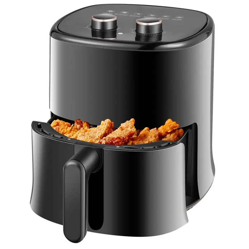 

4.5 Quart Air Fryer with Dishwasher Safe Basket Black Kitchen Air fryers Freidora de aire Inch air fryer liner Home appliance Ai