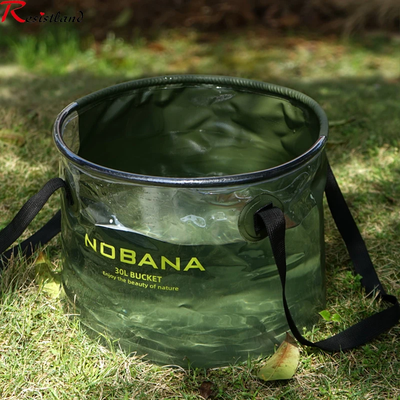 

Portable 20L/30L Folding Bucket Water Storage Pot Large Capacity Outdoor Hiking Camping Fishing Telescopic Hold water Tool 500D