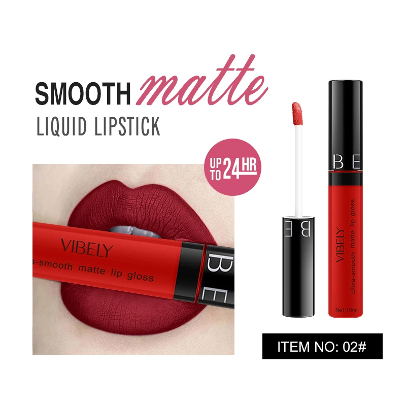 29 Color Matte Lip Gloss Lip Glaze Tube Waterproof Long Lasting Moisturizing Sexy Red Lip Tint Black Purple Lipstick Cosmetic images - 6