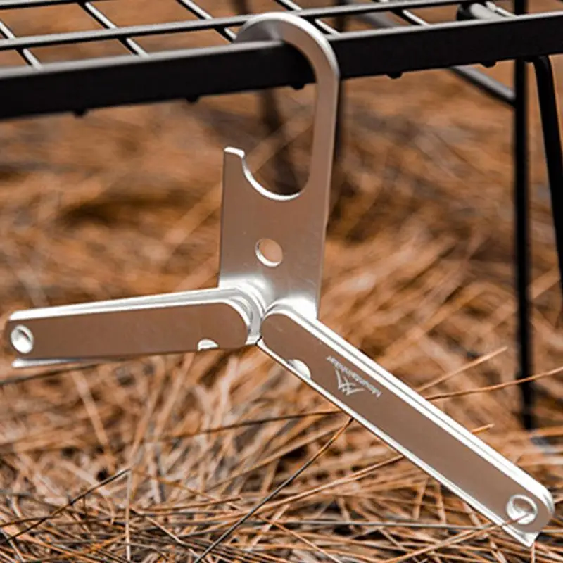 

Camping Folding Clothes Hanger Aluminum Alloy Coat Hangers Portable Drying Rack Space-saving Easy Storage Coat Stand For Camping