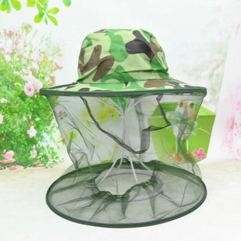 

Camouflage Color Insect Mosquito Net Mesh Face Fishing Hunting Outdoor Camping Hat Fishing Face Mask Hat