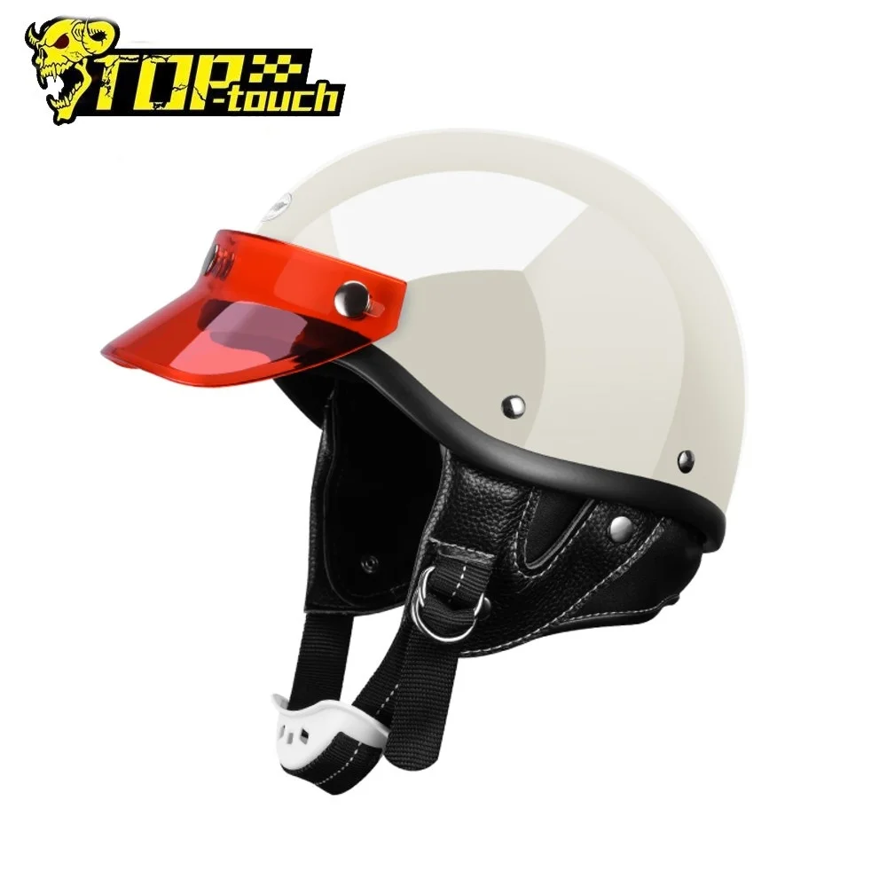 

Мотоциклетный шлем Amz в стиле ретро, винтажный шлем для езды на мотоцикле или внедорожке