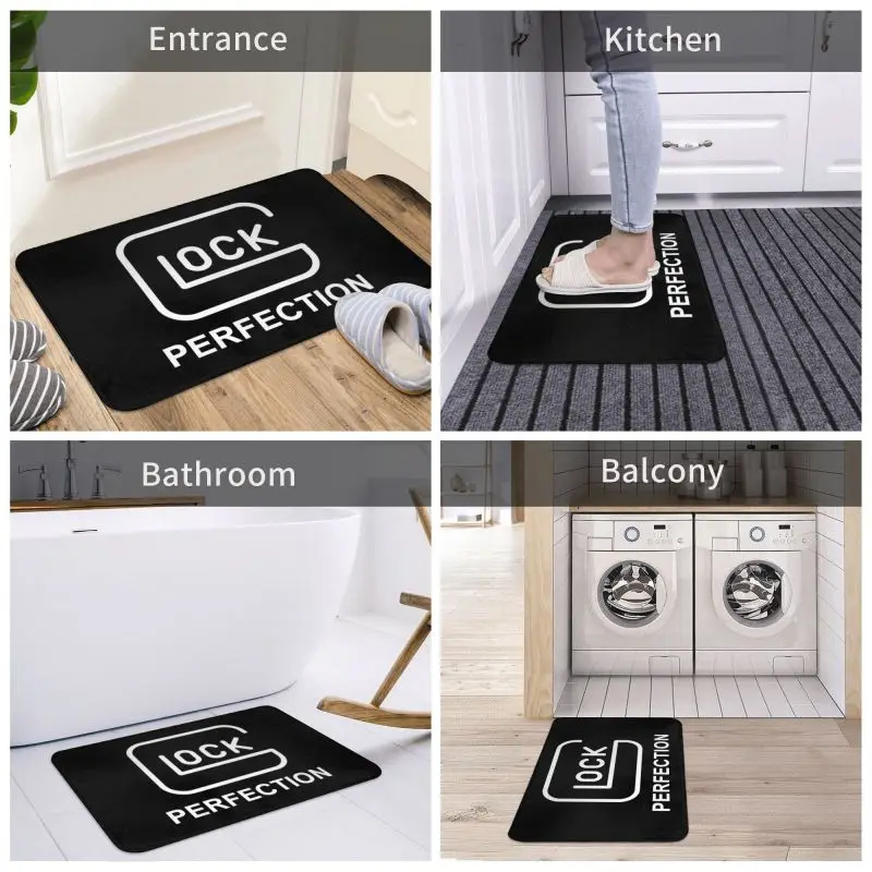 Tactical Glock Shooting Sports Doormat Anti-Slip Bathroom Kitchen Mat Toilet Door Floor Entrance Carpet Rug Living Room Footpad images - 6