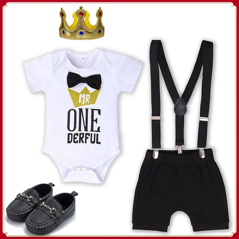 

Детский комбинезон на 1-й день рождения, с коротким рукавом