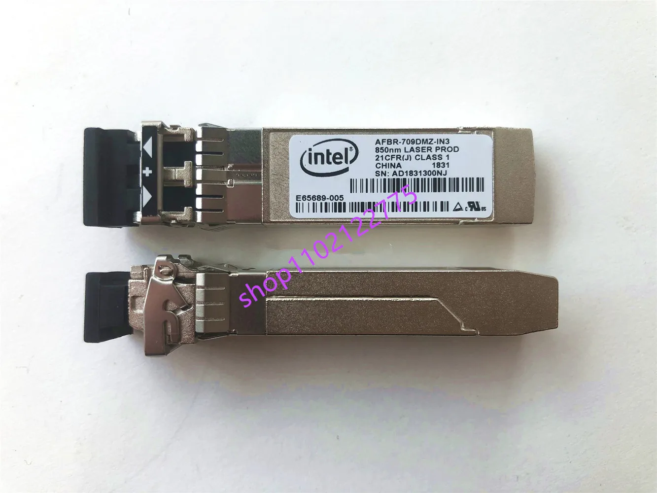 Intel 10g Sfp Optical Fiber/AFBR-709DMZ-IN3/E65689-005/E10GSFPSR/850NM X520 X710 Network Card/Network Adapter General/Module Sfp