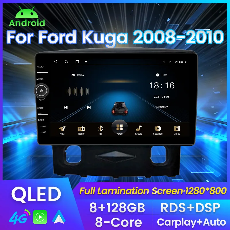 Автомобильный радиоприемник для Ford Kuga 2008-2010 мультимедийный плеер с GPS-навигацией