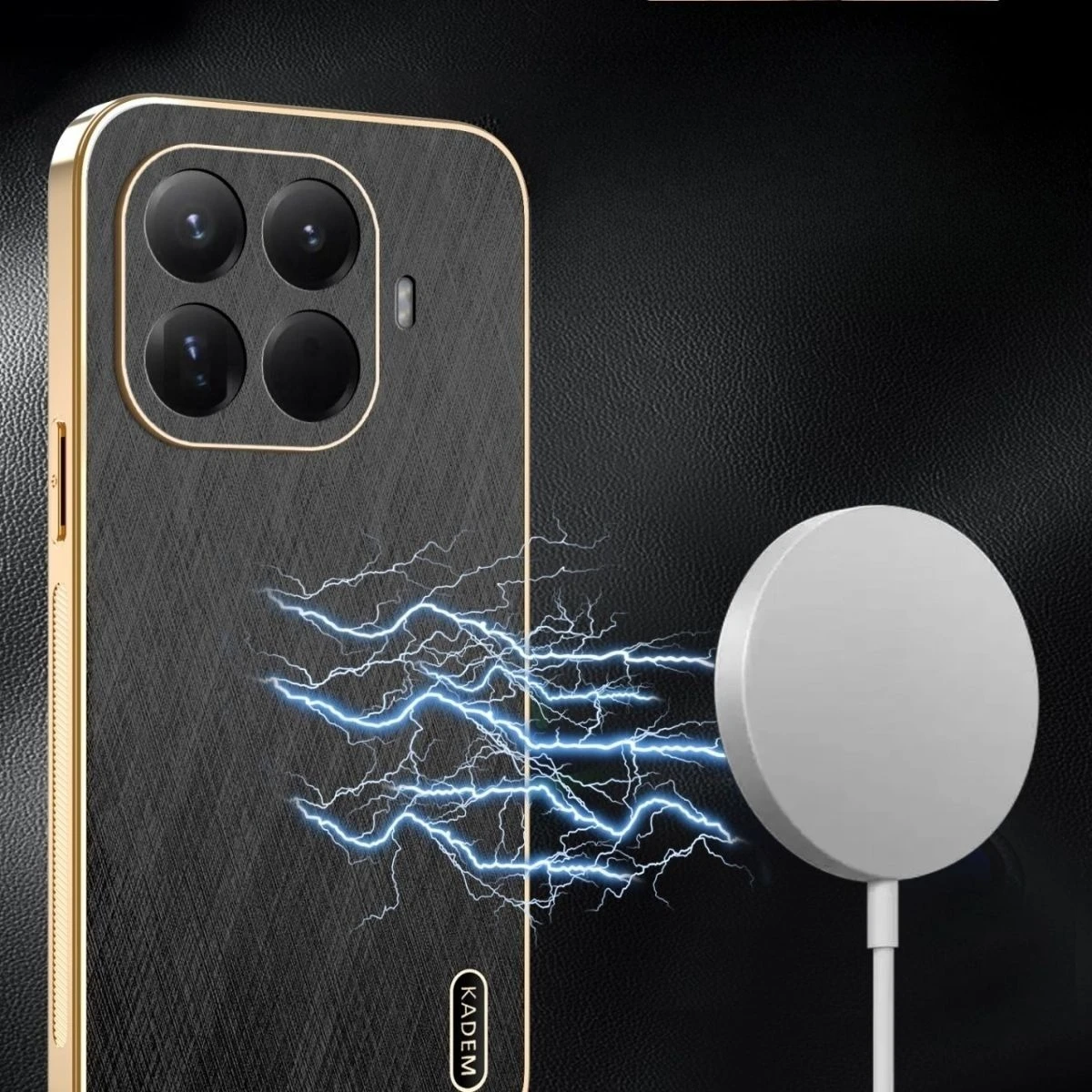 Фото Для Xiaomi 17T/17T Pro: Чехол-футляр бизнес-класса с матовой отделкой, золотистой окантовкой и твилловой кожей, противоударный, с защитой от скольжения №4