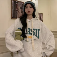 Niche High-Grade Shoulder Sweater Women's Autumn and Winter Harajuku Style Fleece-Lined Thickened Idle Style Student Simple Casu