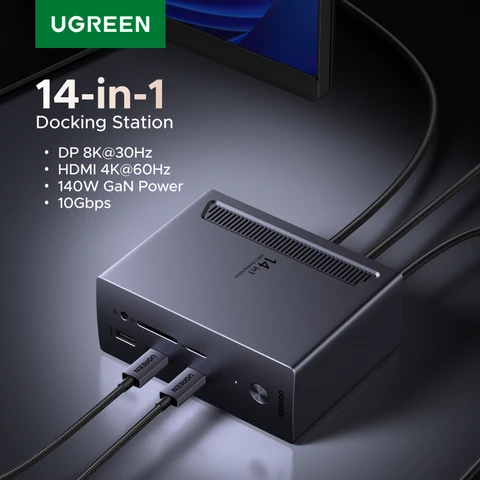 UGREEN Док-станция 14-в-1 USB-хаб