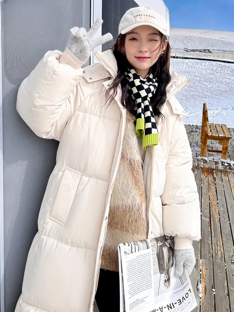 MEILLY DOLPHIN 2023 Winter Women Long Parkas Coat Casual Hooded Thick Warm Windproof Jackets Fashion Female Outwear Jacket Coat