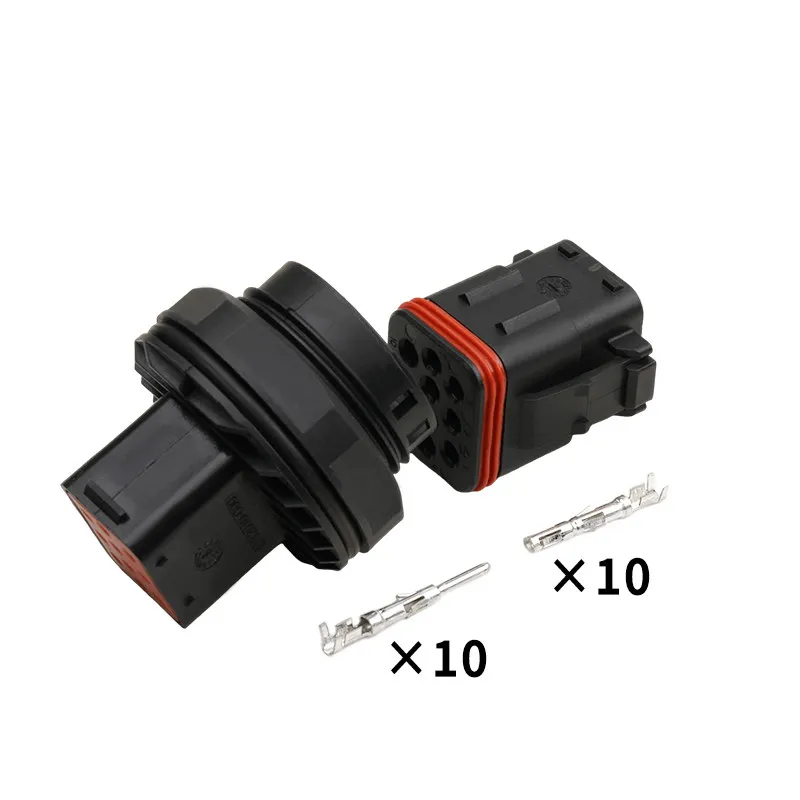 Комплект из 3 штук: Водонепроницаемые автомобильные разъемы ITT (132010-001132010-000), 10-контактные, типа «папа-мама», с корпусом для жгута проводов (art.: 3920d99f0cb7a) - 3920d99f0cb7a