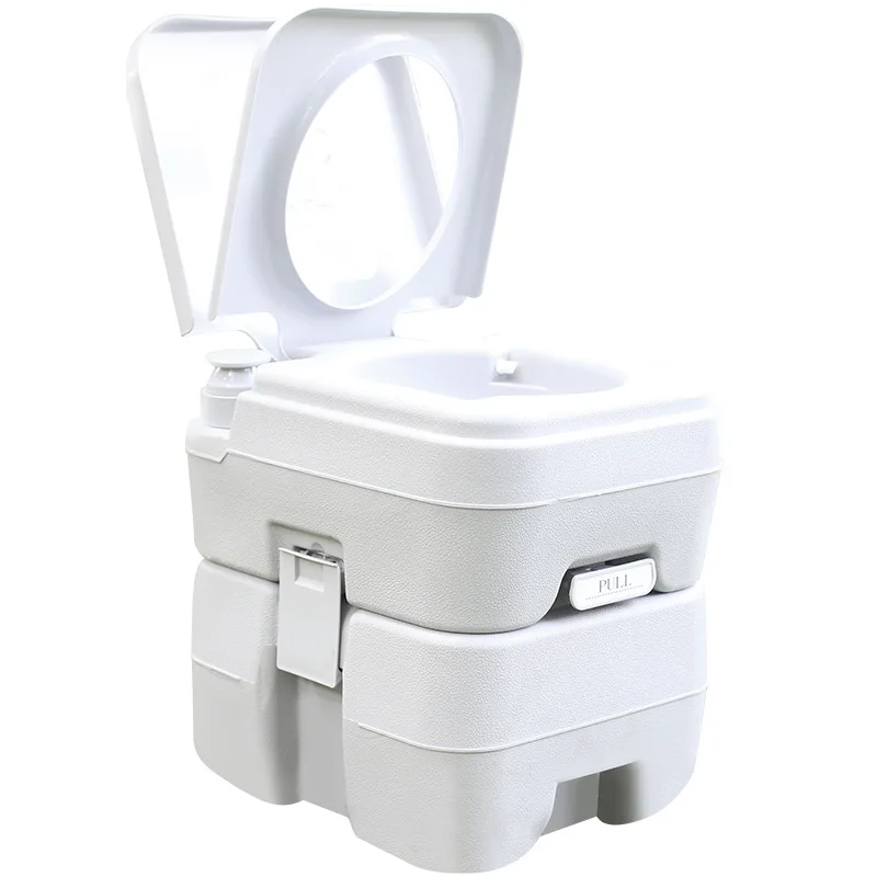 20L Outdoor Camping Car Toilet Portable Mobile Toilet Indoor Piston Pump Water Flushing Pregnant Women Toilet Old Man