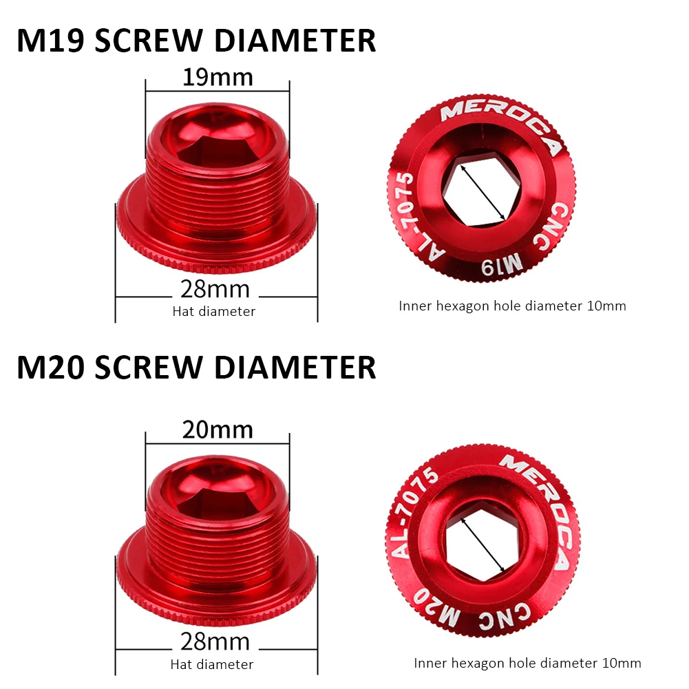 MTB велосипед Алюминиевый сплав коленчатый винт рычаг M18/M19/M20 крышка шатун для SHIMANO