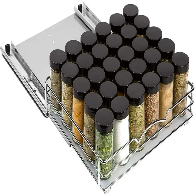 

Out Spice Rack Organizer for Cabinet, for Upper Kitchen Cabinets and Pantry Closet, For Spices, Sauces, Canned Food etc.