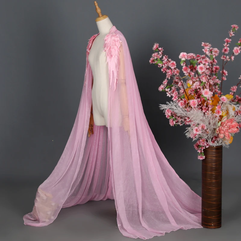 Накидка Hanfu с перьями на плече Длинная женская традиционная китайская одежда