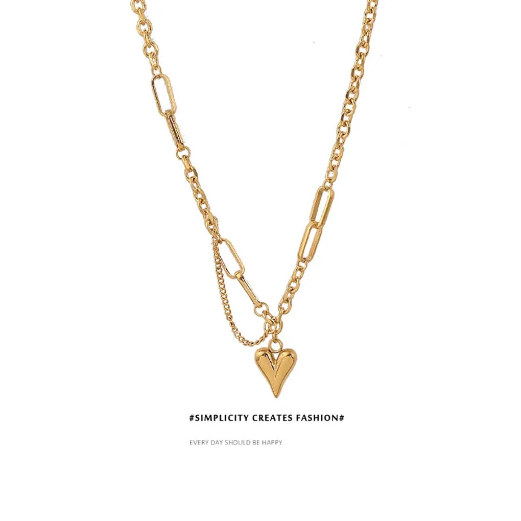 Yhpup Романтическое Ожерелье В Форме Сердца Для Женщин Высококачественная