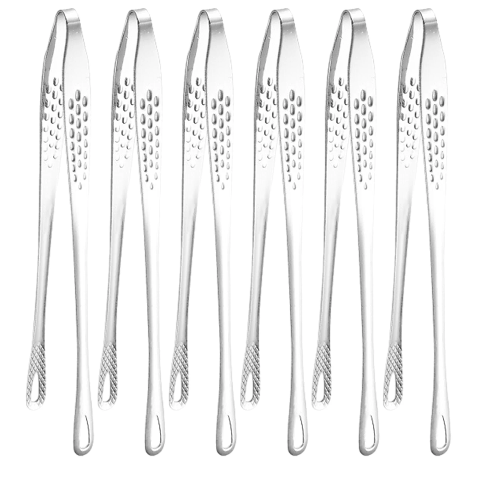 

6 шт., прочные кухонные щипцы из нержавеющей стали для приготовления салата