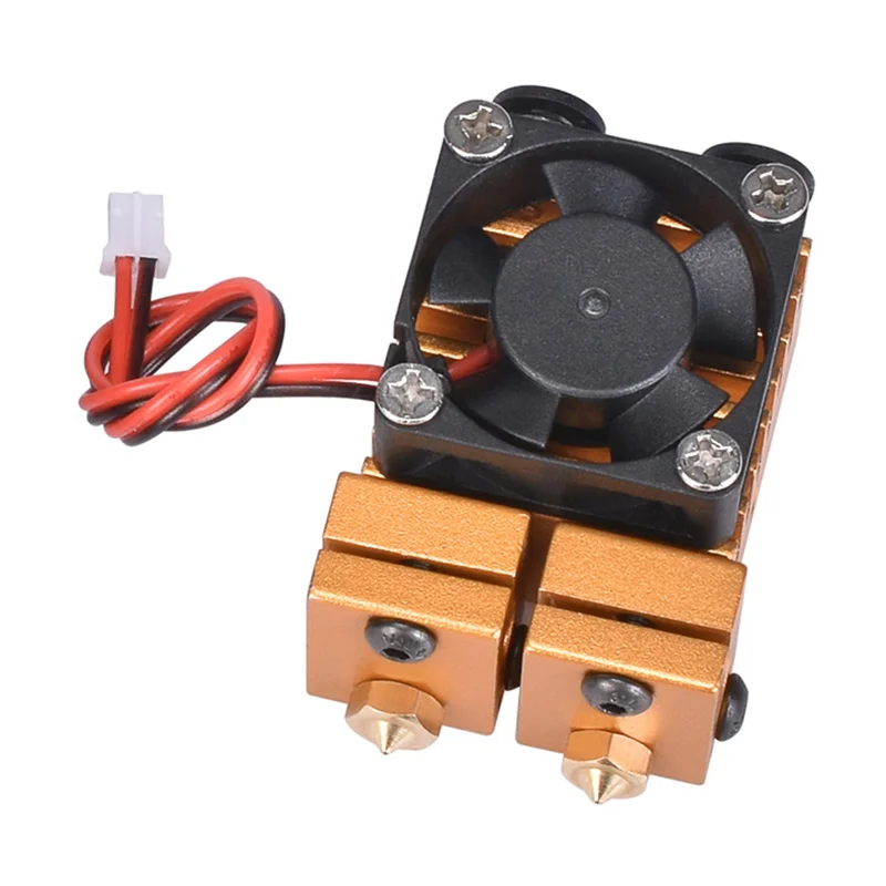 

3D Hotend Kit Dual Color 2 in 2 OUT Extruder Multi-Extrusion All Metal V6 0.4Mm/1.75Mm 3D Printer Parts 12V A