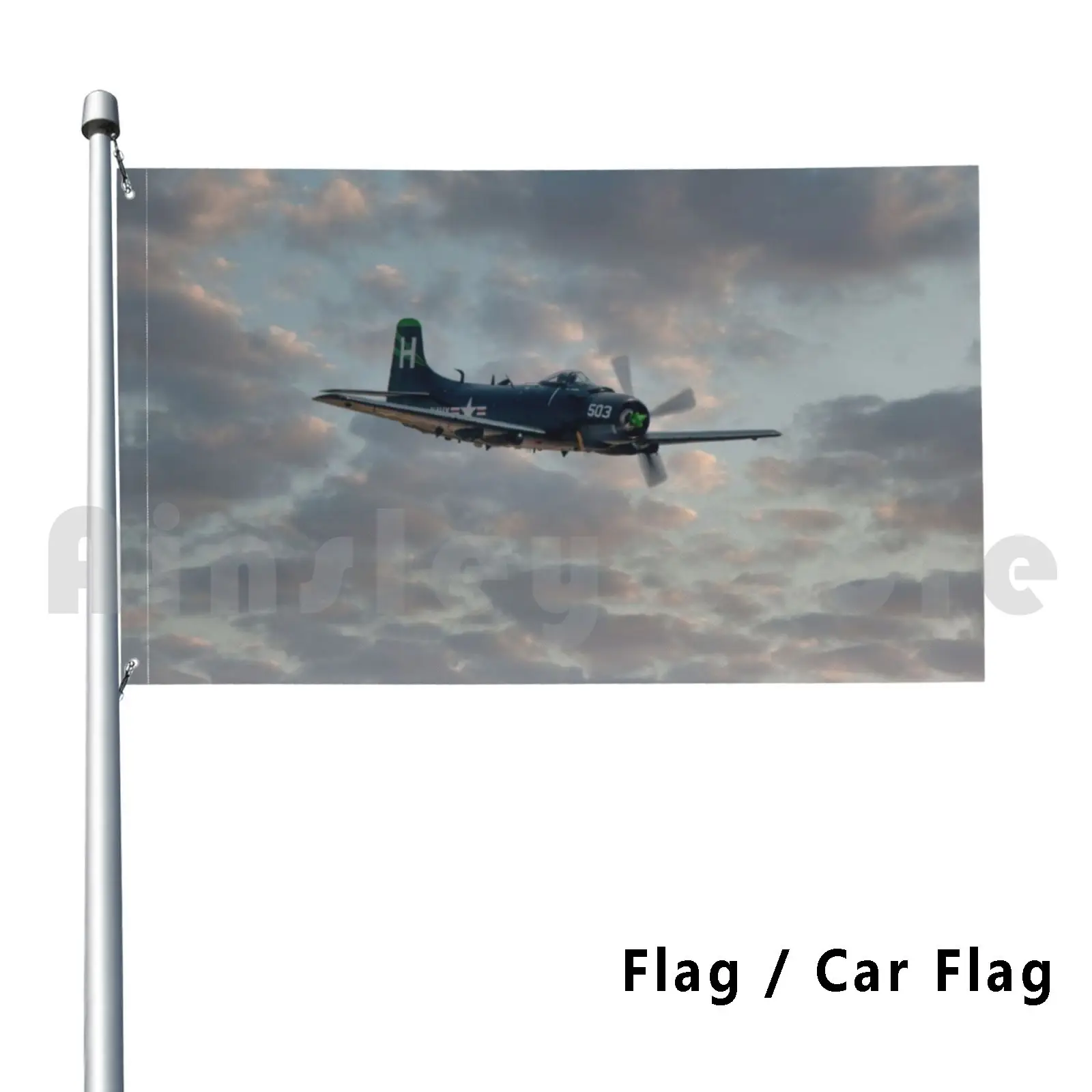 Дуглас A-1 Skyraider украшение для улицы флаг автомобиля A1 Usn США флот самолет |