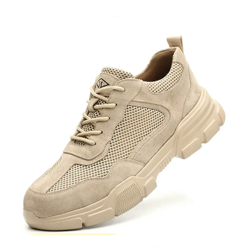 Безопасные повседневные кроссовки мужская обувь рабочие ботинки со стальным