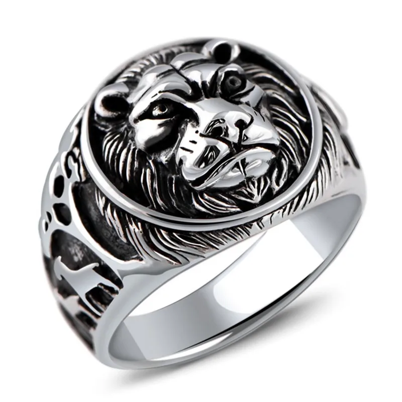 

Unique Fashion Men's Jewelry Lion Rings for Men Mighty Lion Ring Lion King Ring Boyfriend Birthday Anniversary Gifts OL09