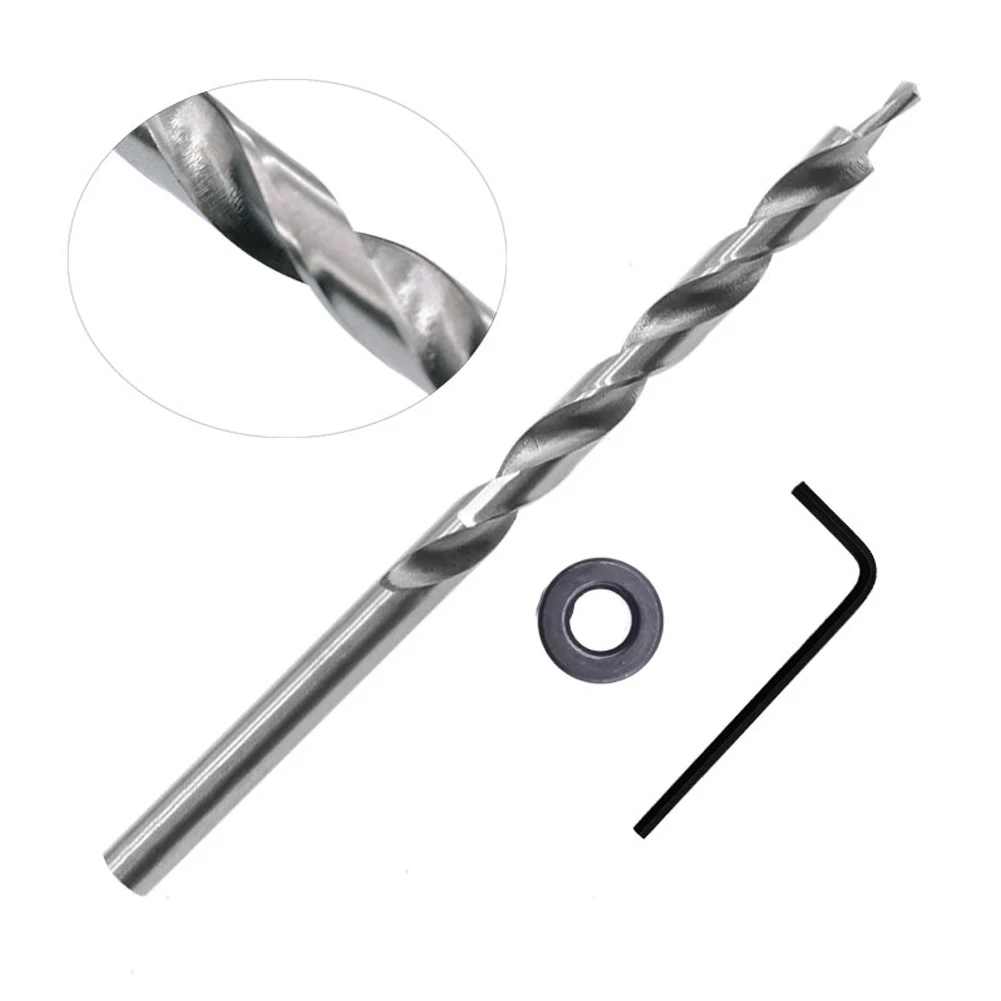 

3pcs 175mm Round Hex/ Shank Pocket Hole Step Drill Bit Pocket Pilot Hole Drill Guide For 9mm Standard Chuck Tools Part