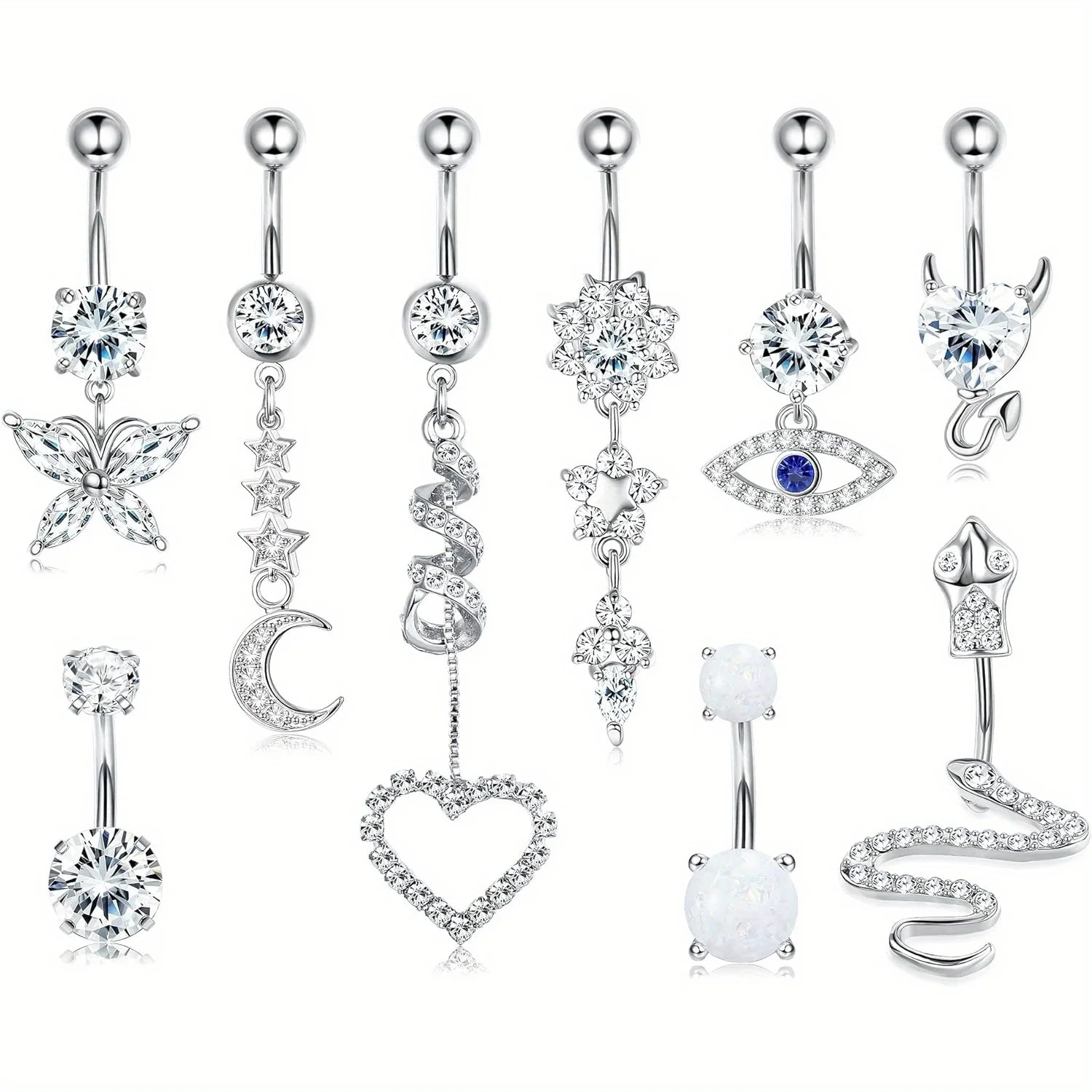 FASACCO кольца на пупок хирургическая сталь сексуальная женская искусственная змея