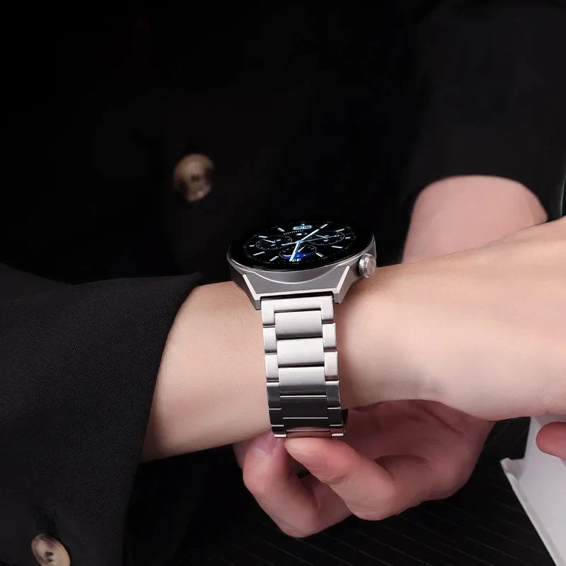 22mm Titanium Grey /Silver /Black Strap for Huawei GT3 46mm Stainless Steel Watchband for Huawei GT Runner GT2 pro Watch 3 /3Pro