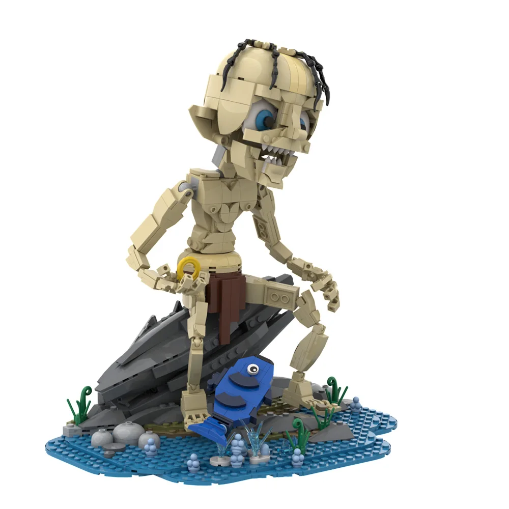MOC Gollum Кукла Модель Строительные Блоки Кольца Фильм Таймид Темный Ужас Шмеист