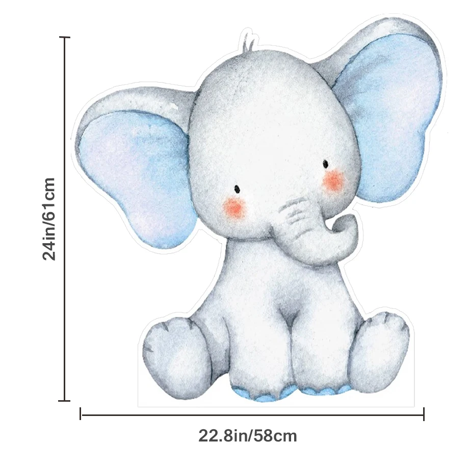 Слоненя колиска вырезы животные доска Kt сафари в джунглях фоны для дня рождения