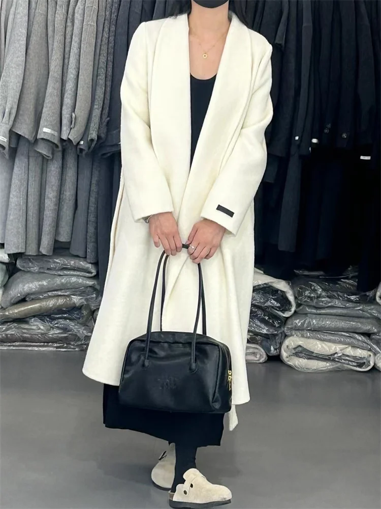 Осень-зима 2024 супер популярная нежная цветная шерстяная куртка средней длины на