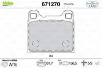 

671270 for rear brake pads, S70, S70,,,, redo,,, 3 16V
