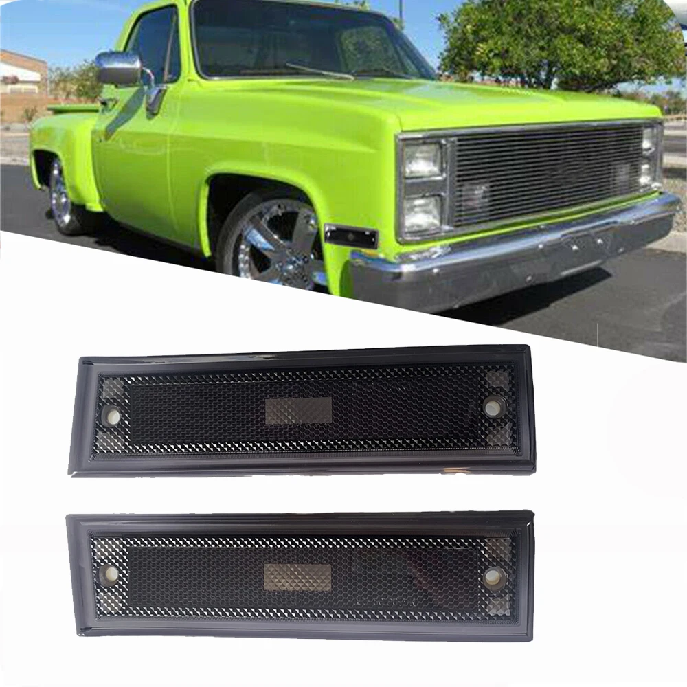 Smoked Turn Signal LED Side Marker Light For Chevrolet C10 C20 C30 GMC C1500 C2500 1981-91 915557 915558 Lamp Accessories