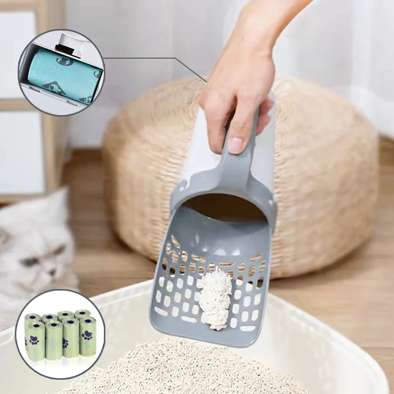 Pet Litter Scooper Sand Shovel Sifter Hollow Neater Bio Toilet House Clean Scoop Dog Tray Green Environmental Protection Product