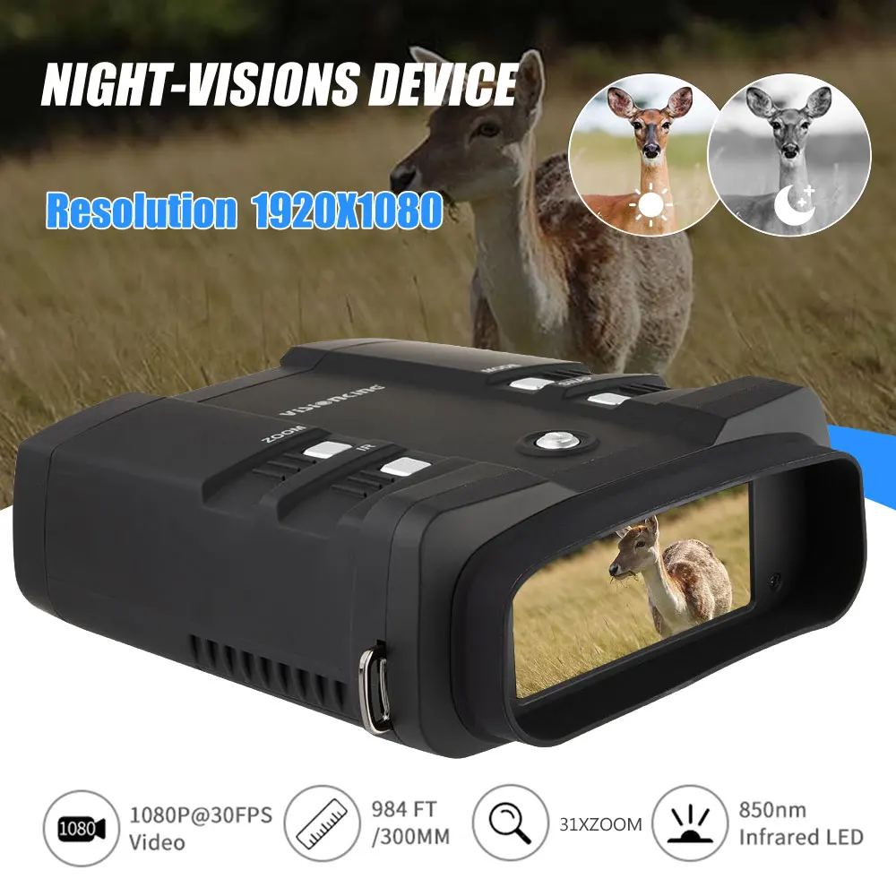 

Visionking Infrared Camera Night Vision Device Binocular NV-FHD300 Hunting Imaging Telescope 1920X1080 LED Animal Observation