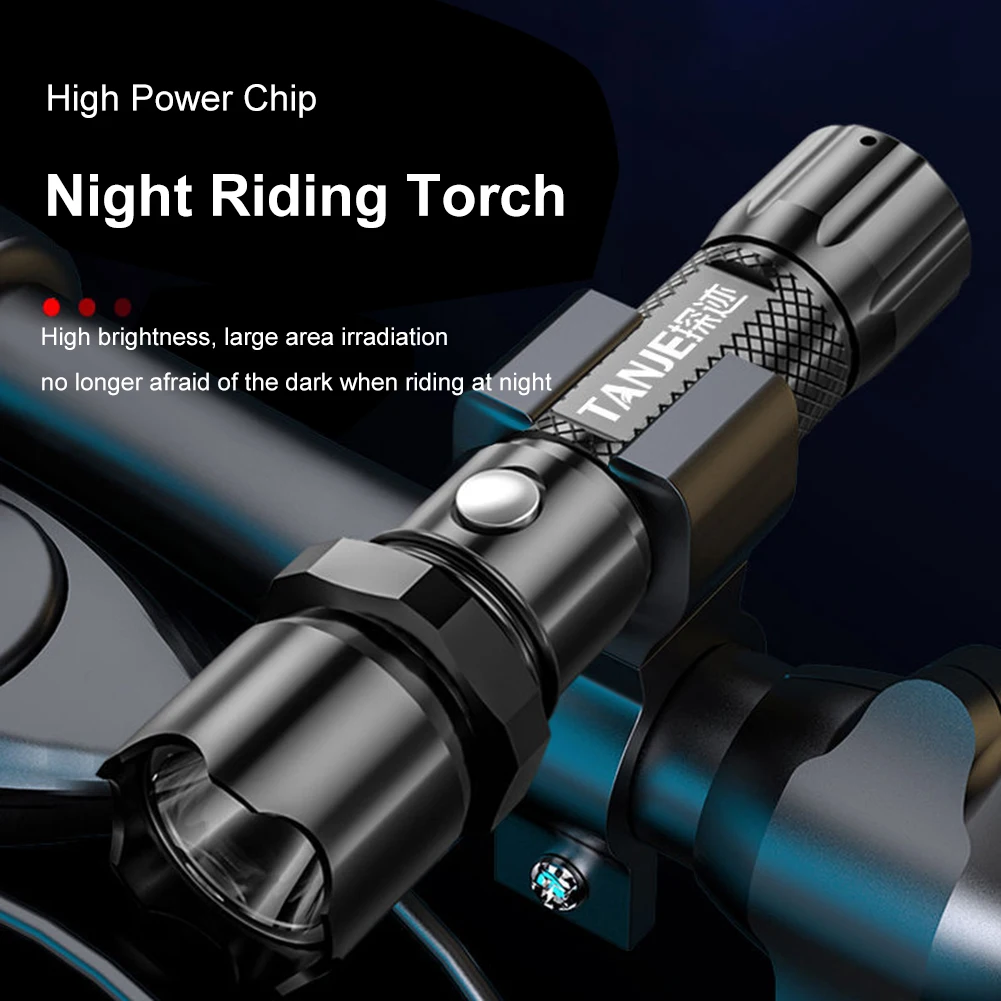 

Powerful LED Flashlight Super Bright Hand Torch USB Rechargeable Waterproof Flash Light With 3 Modes Household Camping Light