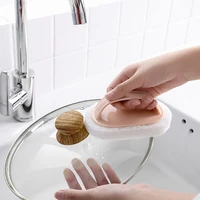 household plain handle cleaning brush decontamination sponge wipe bathroom toilet tile cleaning brush kitchen magic brush