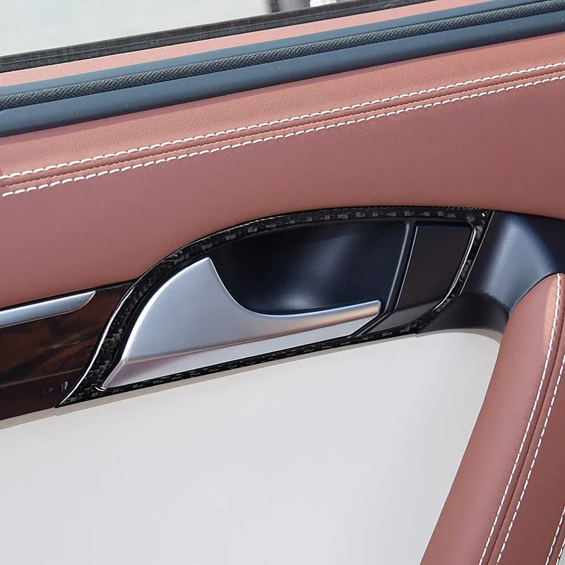 Наклейка на панель дверной ручки автомобиля карбоновая наклейка для Audi Q7 2007-2015 LHD