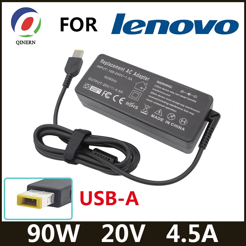 20V 4.5A 90W USB Pin OT-APB03 Laptop Charger For Lenovo ThinkPad X1 Ultrabook B40 G50 M4400 M4450 Z50 Z505 Essential G400s G405s