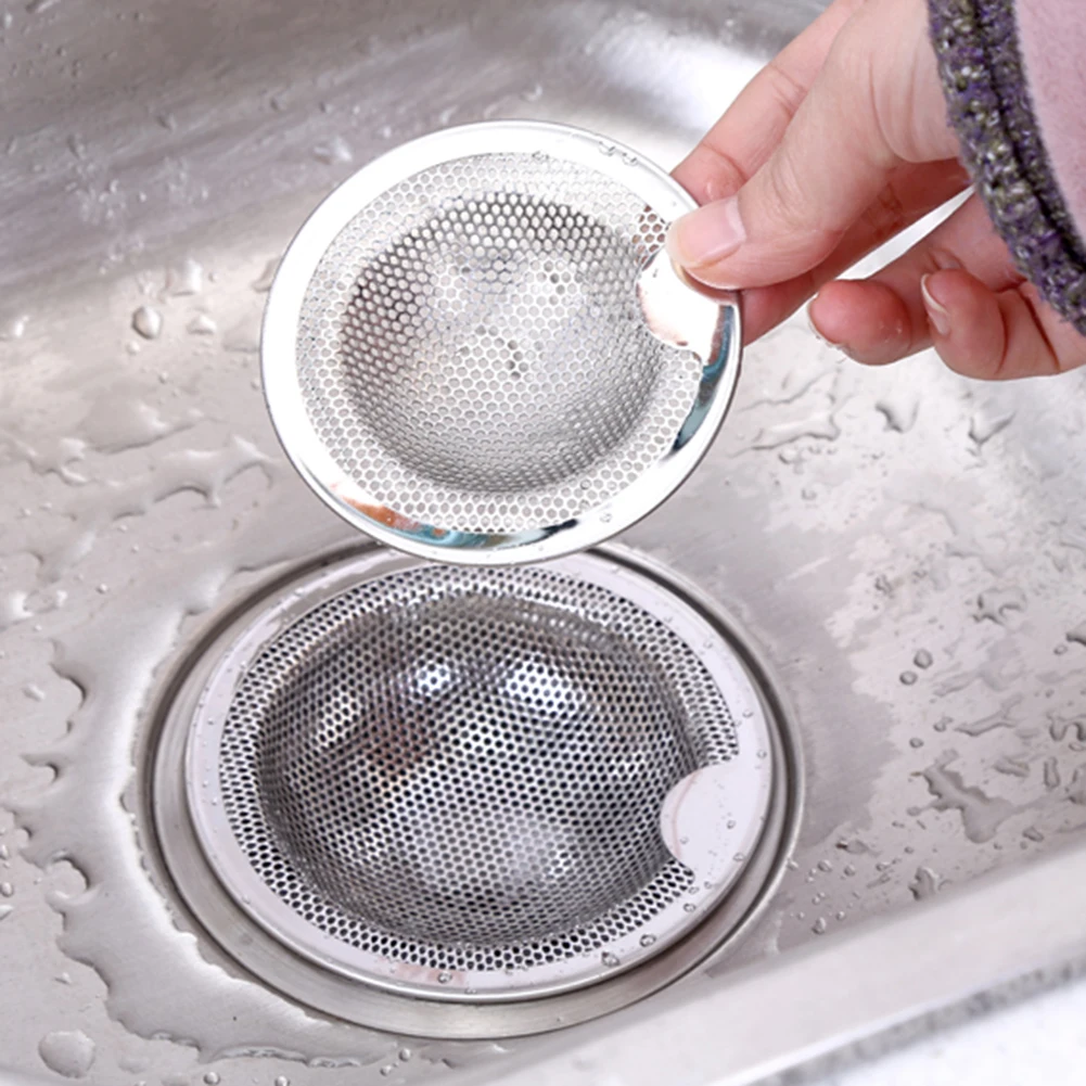 

Kitchen Sink Filter Stainless Steel Mesh Sink Strainer Filter Bathroom Kitchen Sink Strainer Drain Hole Filter Trap Waste Screen