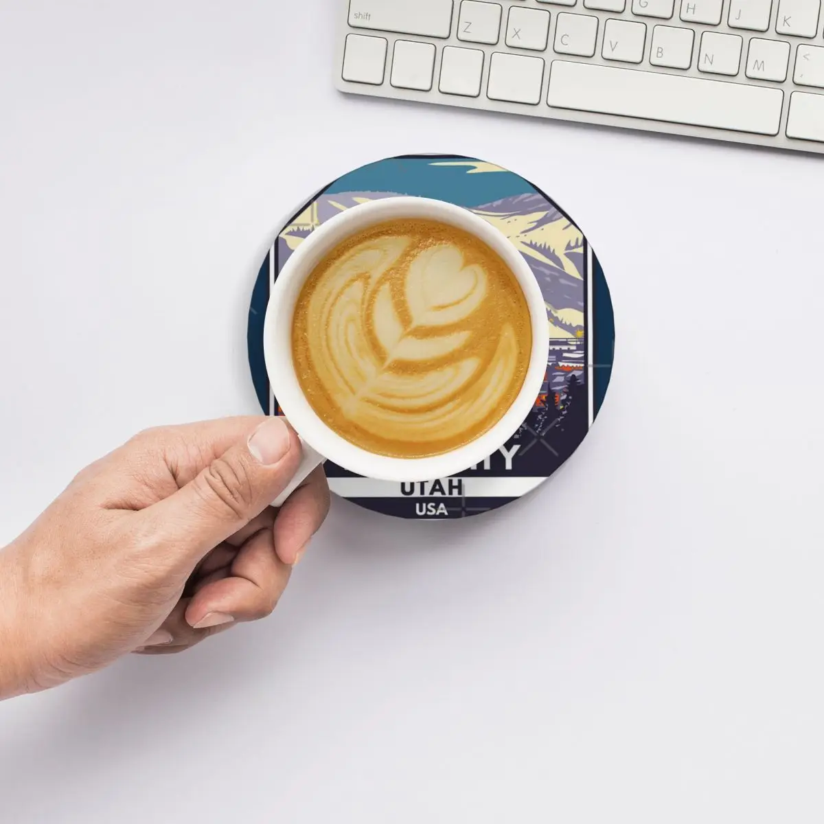 Park City Юта Зимний курорт Керамические подставки для кухонного бара (4 шт. в