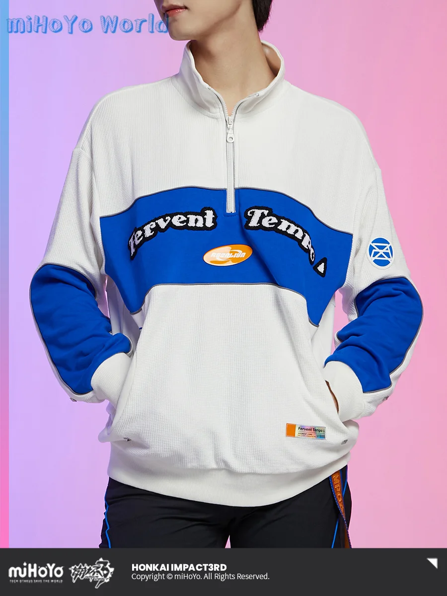 MiHoYo официальный Honkai Impact 3 8-битное пальто для косплея Fanatical Blues Doujin толстовки пар