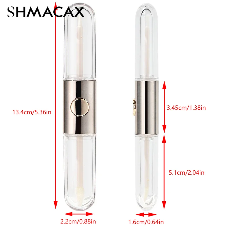 8 мл пустой тюбик для глазури губ овальный с двойной головкой упаковочные