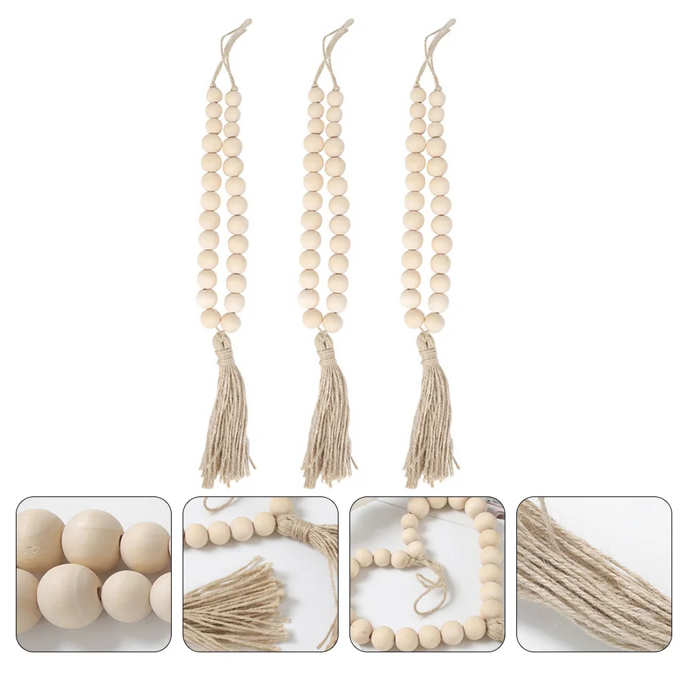 

Curtain Tassel Beads Holdbacks Tieback Rope Prayer Tie Bead Tiebacks Farmhouse Decor Window Holdback Wooden Knot Drapery