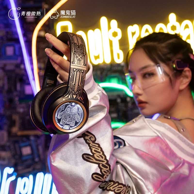 Наушники ZOMBIESCAT Bluetooth-наушники полноразмерные протеиновые кожаные наушники