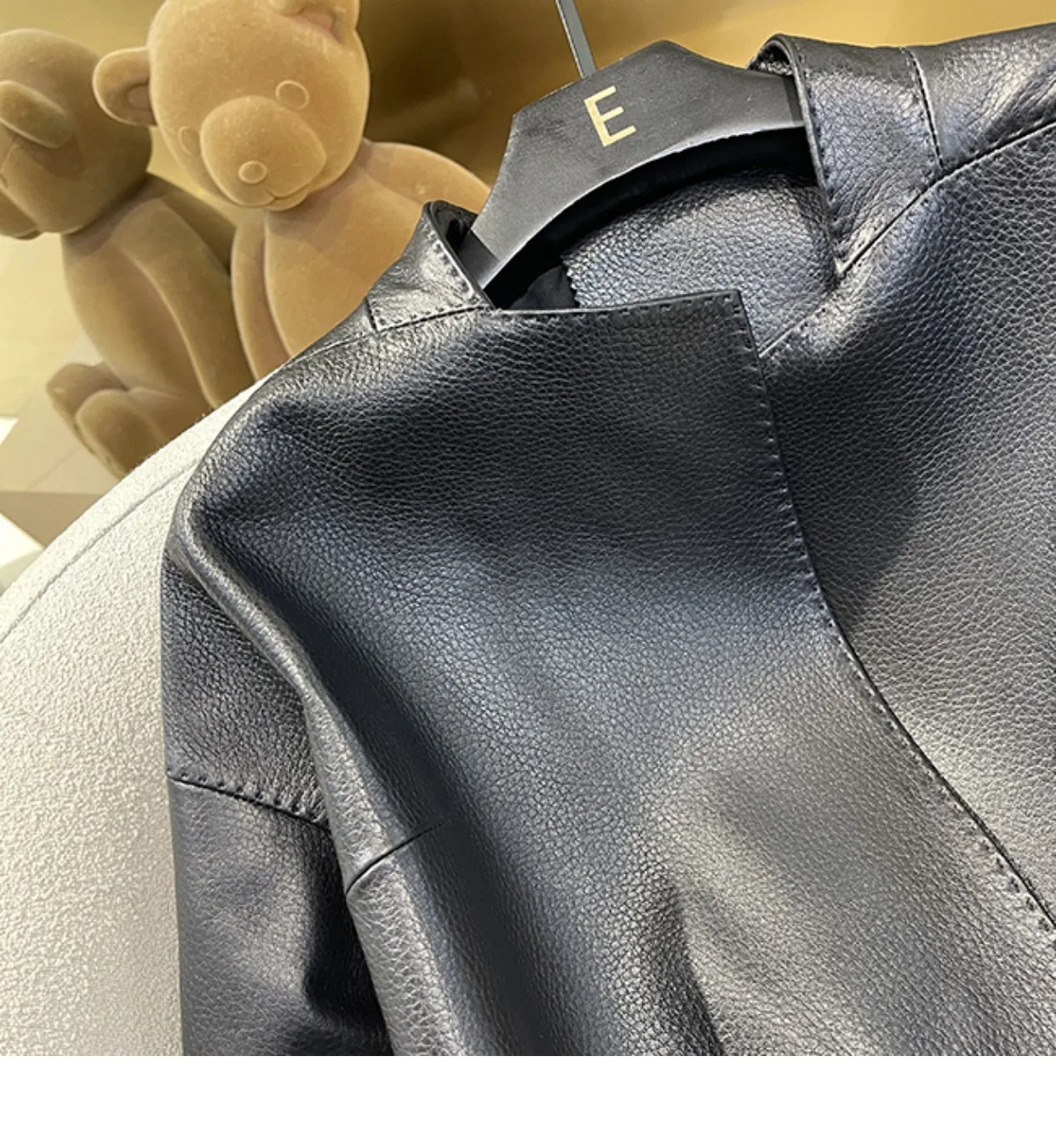 2023 Spring Elegant OL Leather Coat Women's High Quality Designer Sheeskin Belt Jackets C552